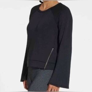 CALIA by Carrie Underwood Women’s Sz M Side Zippers Black Sweatshirt Active Top